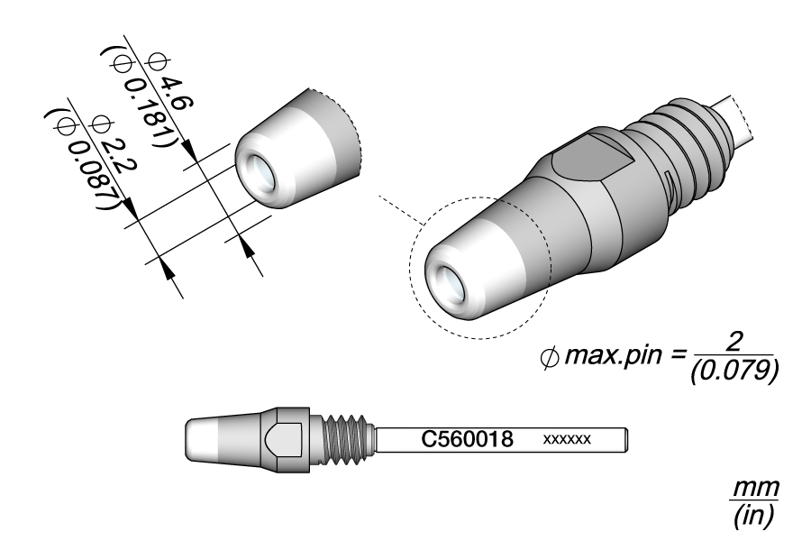 C560018 - Through-hole Desoldering Tip Ø 2.2